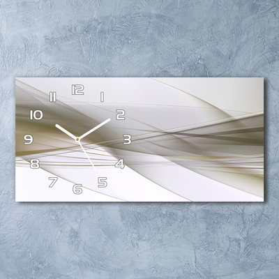 Moderní skleněné hodiny na stěnu Abstrakce