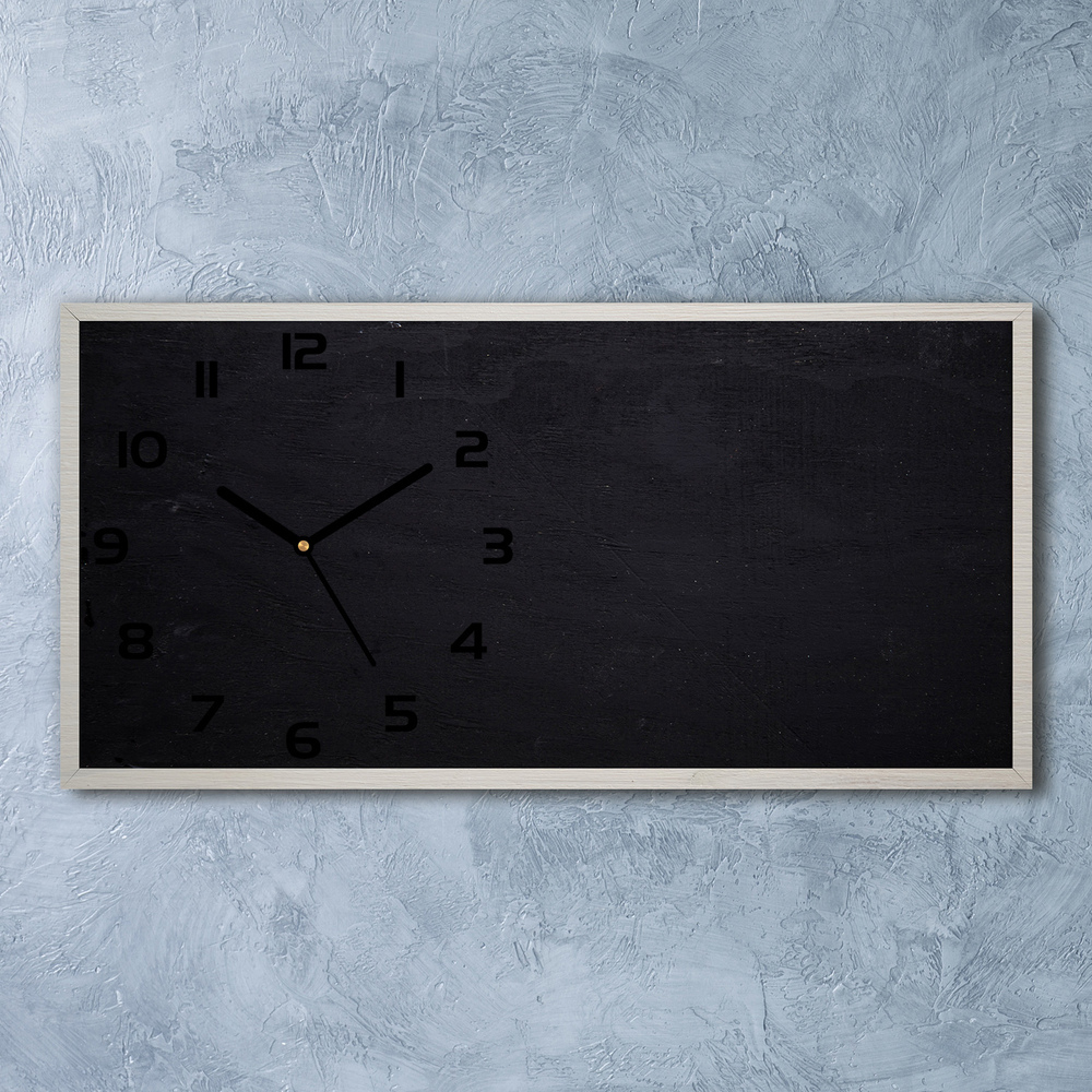 Skleněné hodiny na stěnu tiché Černá tabule