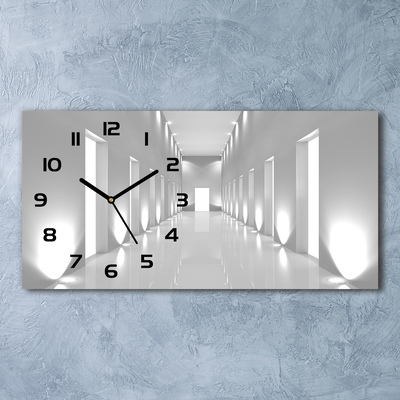 Moderní skleněné hodiny na stěnu Chodba