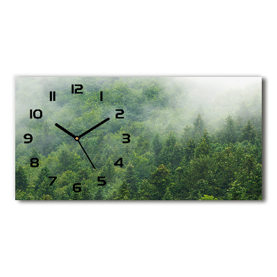 Skleněné hodiny na stěnu tiché Tajuplný les