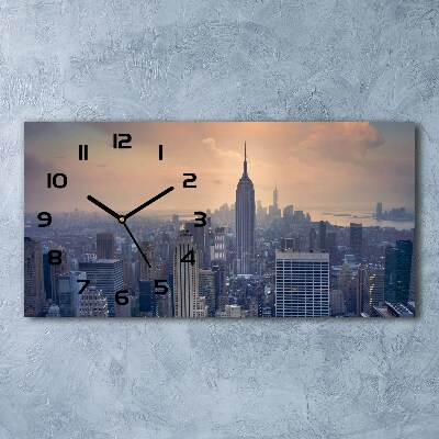 Skleněné hodiny na stěnu Manhattan New York