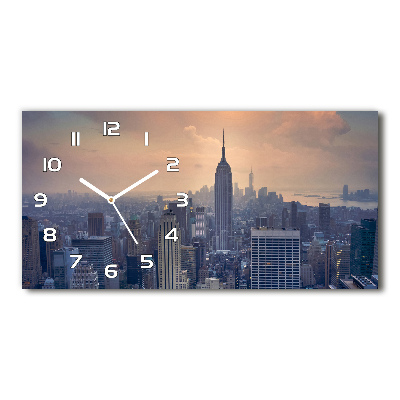 Skleněné hodiny na stěnu Manhattan New York