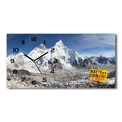 Skleněné hodiny na stěnu tiché Hora Everest