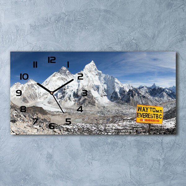 Skleněné hodiny na stěnu tiché Hora Everest