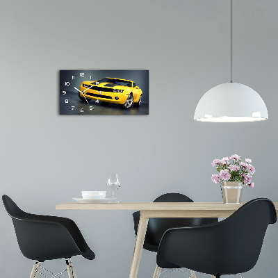 Skleněné hodiny na stěnu Sportovní auto