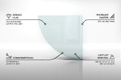 Skleněná deska pod kamna římsa transparentní