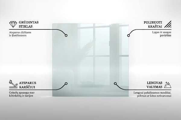 Šestihranná skleněná deska pod kamna průhledná