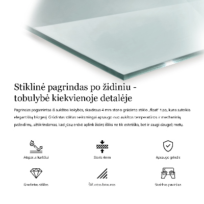 Šestihranná skleněná deska pod kamna průhledná