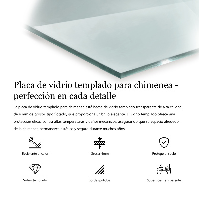 Šestihranná skleněná deska pod kamna průhledná