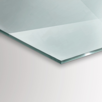 Šestihranná skleněná deska pod kamna průhledná