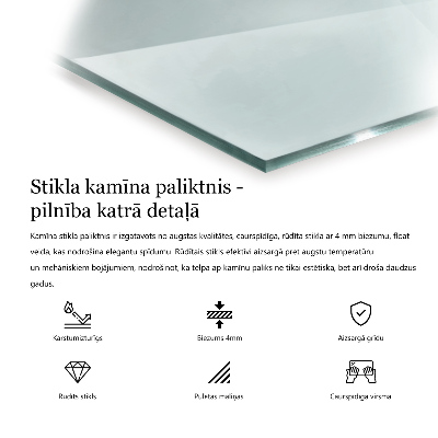 Šestihranná skleněná deska pod kamna průhledná