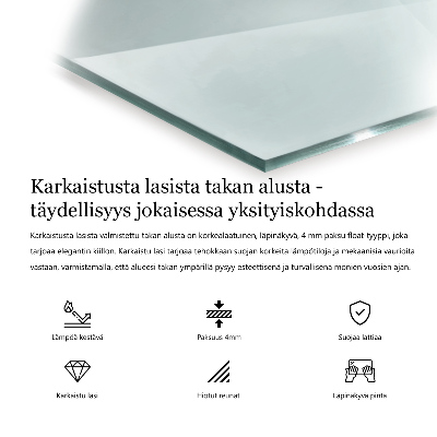 Šestihranná skleněná deska pod kamna průhledná