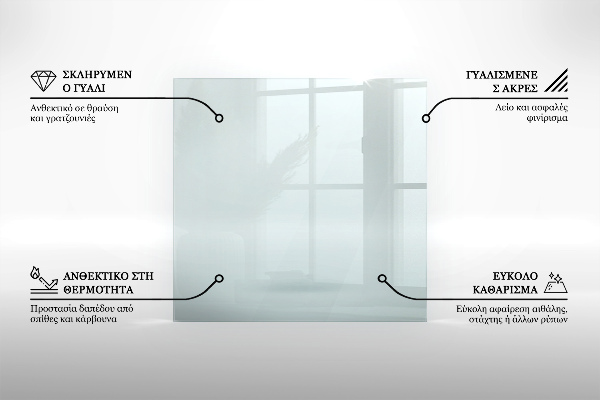 Šestihranná skleněná deska pod kamna průhledná