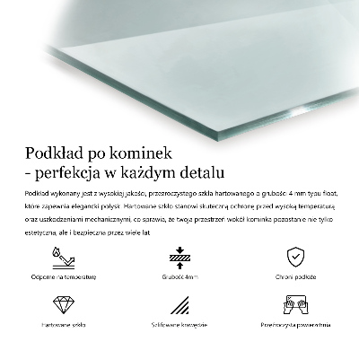 Šestihranná skleněná deska pod kamna průhledná