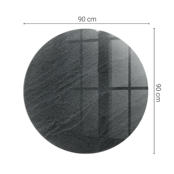 Kulaté sklo pod krbová kamna Vzor z přírodního kamene