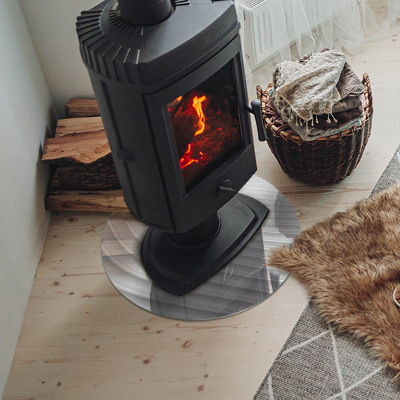 Kulaté sklo pod krbová kamna Vlny jemných tvarů