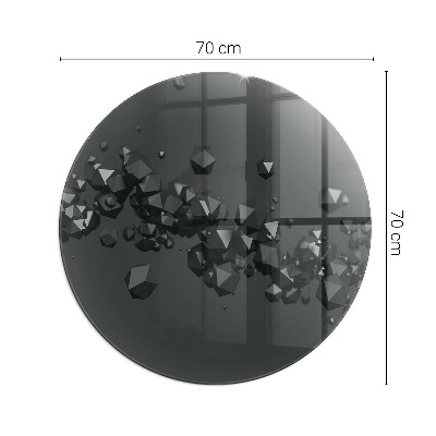 Kulatá skleněná podložka pod kamna Abstraktní oblačnosti se tvoří v pevných látkách