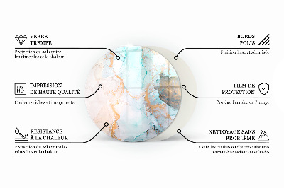 Kulatá podložka pod krb Kachlové dekorativní vzory