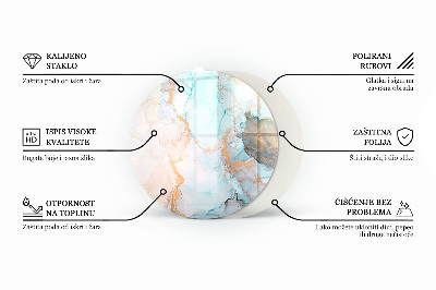 Kulaté sklo pod krbová kamna Vzor inspirovaný dřevem