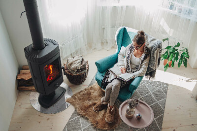 Kulaté sklo pod krbová kamna Tvary v miniatuře