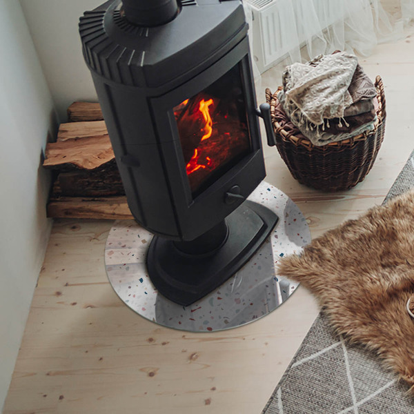 Kulaté sklo pod krbová kamna Tvary v miniatuře