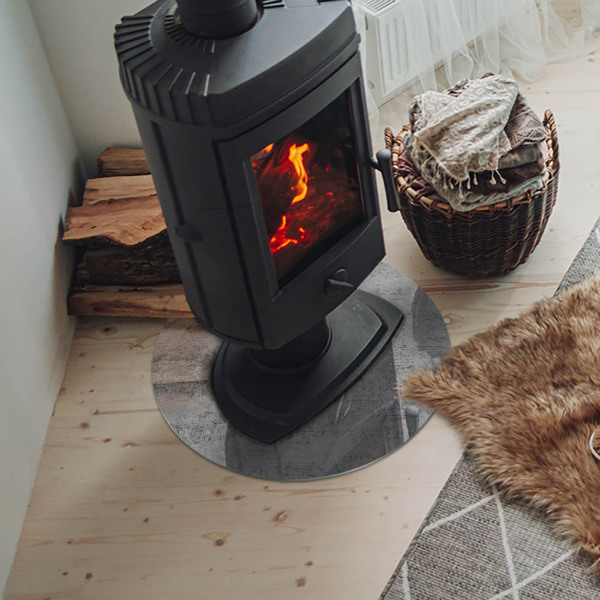 Kulaté sklo pod krbová kamna Abstraktní vzorek pozadí