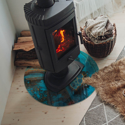 Kulatá podložka pod krb Organický vzor v abstraktním stylu