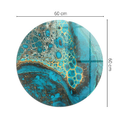 Kulatá podložka pod krb Organický vzor v abstraktním stylu