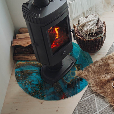 Kulatá podložka pod krb Organický vzor v abstraktním stylu