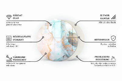 Kulatá podložka pod krb Barvy desek v různých odstínech