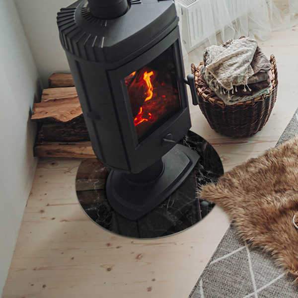 Kulatá podložka pod krb Stylový mramorový motiv