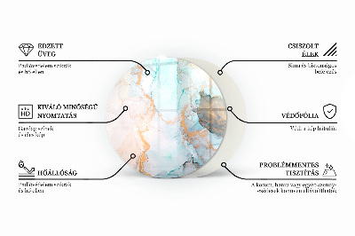 Kulaté sklo pod krbová kamna Dřevěný vzor v geometrickém uspořádání