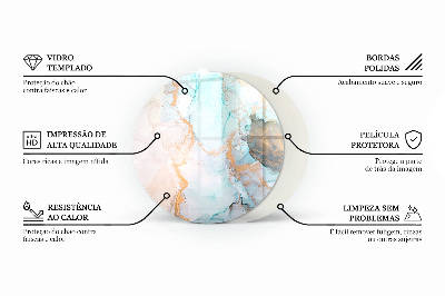 Kulaté sklo pod krbová kamna Dřevěný vzor v geometrickém uspořádání