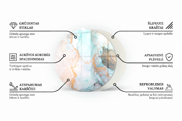Kulatá podložka pod krb Přírodní dřevěná textura