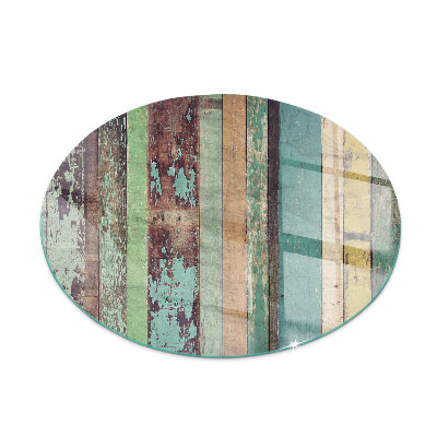 Kulatá skleněná podložka pod kamna Barvy desek v různých tónech