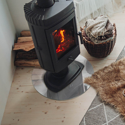 Kulatá skleněná podložka pod kamna Geometrická abstrakce ve tvarech