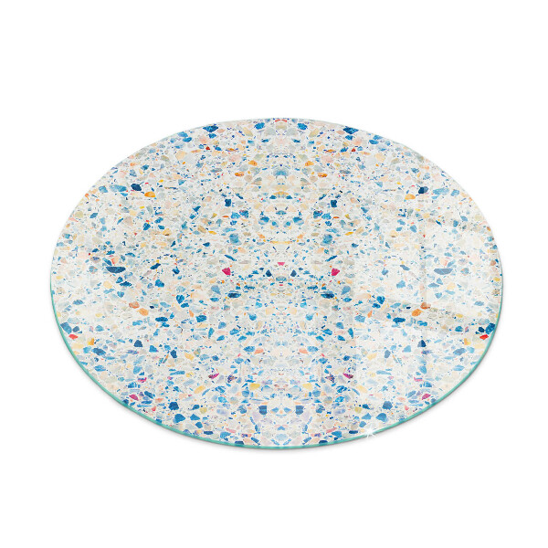 Kulaté sklo pod krbová kamna Abstraktní texturní motiv