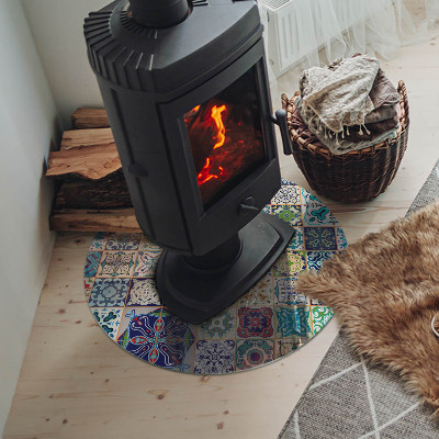 Kulatá podložka pod krb Mozaikové dekorativní vzory