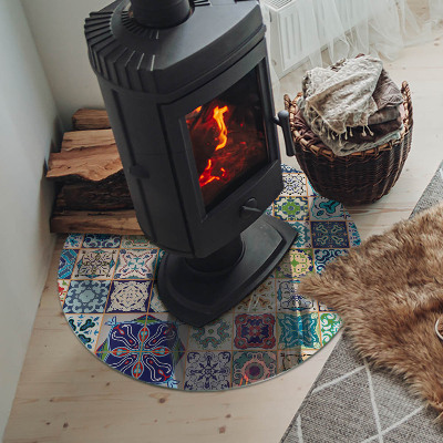 Kulatá podložka pod krb Mozaikové dekorativní vzory