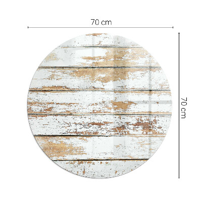 Kulatá podložka pod krb Rezavé dřevěné prkno