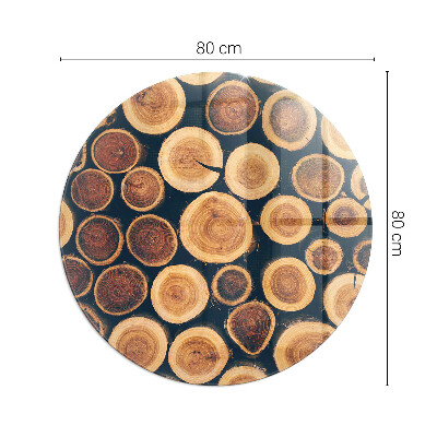 Kulaté sklo pod krbová kamna Krabice s dřevěným rámem