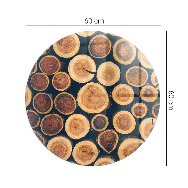 Kulaté sklo pod krbová kamna Krabice s dřevěným rámem