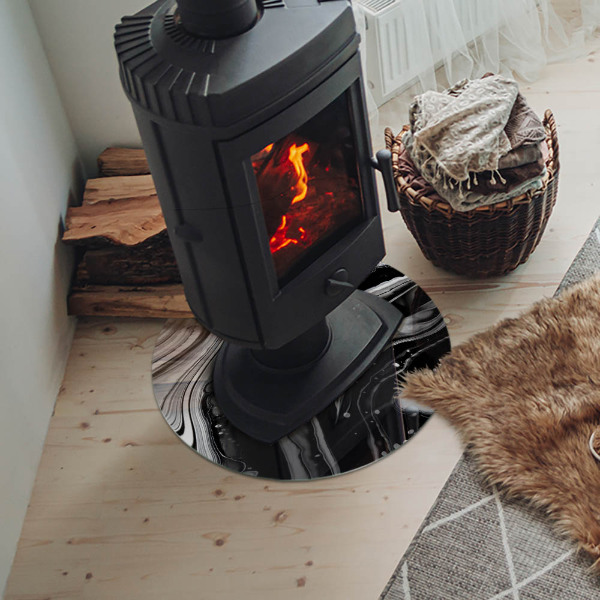 Kulatá podložka pod krb Abstraktní vlnité a lineární vzory