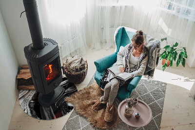 Kulatá podložka pod krb Abstraktní vlnité a lineární vzory