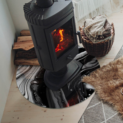 Kulatá podložka pod krb Abstraktní vlnité a lineární vzory