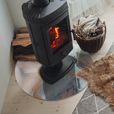 Kulatá podložka pod krb tekutý abstraktní motiv