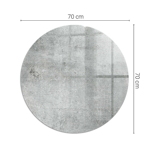 Kulatá skleněná podložka pod kamna Surový beton v minimalistickém stylu