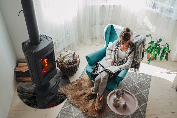 Kulatá skleněná podložka pod kamna Kamenný styl v přírodní verzi