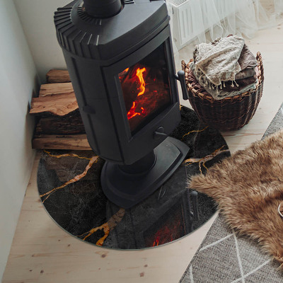 Kulatá podložka pod krb Mramorový styl s jemným žilkováním