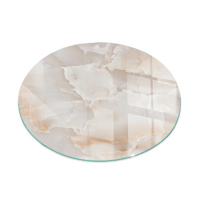 Kulaté sklo pod krbová kamna Kamenný organický motiv